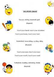 English worksheet: sport chant