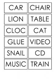 English worksheet: Cards for games