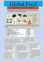 English Worksheet: Global food -America