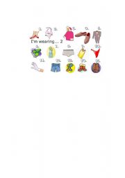 English Worksheet: Clothes Im wearing