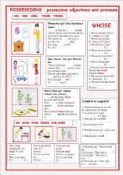  POSSESSIVE ADJECTIVES AND PRONOUNS