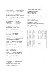 English worksheet: 6th grade general