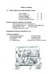 English Worksheet: Present continuous