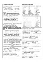 English Worksheet: Using Adverbs of Manner