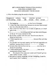 English worksheet: have/has to/dont have to/past simple and past cont.