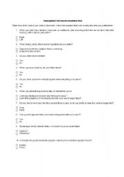 English Worksheet: Hemispheric Dominance test (Self-learning)