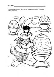 English worksheet: easter eggs