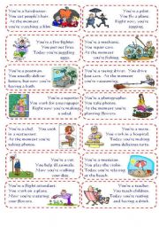 English Worksheet: Present Simple and Present Continuous Speaking