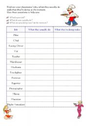 English Worksheet: Present Simple and Continuous Speaking