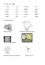 English worksheet: Picture and Letters Elementary Worksheet 3/3