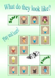 English Worksheet: board game - describing people