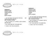 English Worksheet: apple pie recipe