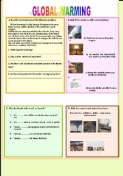 English Worksheet: global warming