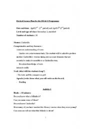 English worksheet: Cinderella lesson plan