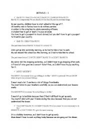 English Worksheet: modals