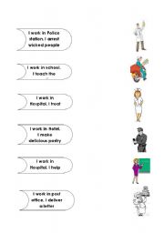 English worksheet: matcing 