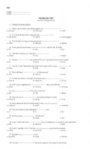 English Worksheet: FCE test 