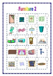 English Worksheet: Furniture 2 /2  (06.05.09)