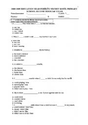 English Worksheet: 7th grade 2nd term 2nd exam test 