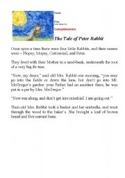 English Worksheet: The tale of Peter Rabbit