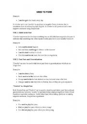 English worksheet: Used to