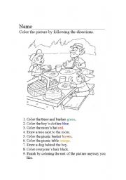 English Worksheet: reading comprehension