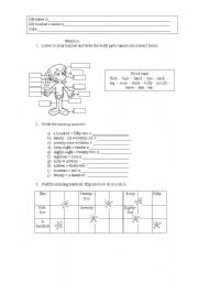 English Worksheet: REVISION 