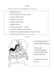 English Worksheet: Aladdin