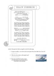 English worksheet: Yellow Submarine - Beatles