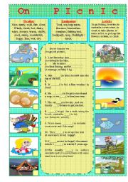 English Worksheet: On PICNIC