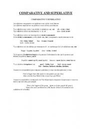 English worksheet: comparative & superlative