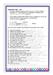 English Worksheet: Tag  Questions 