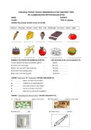 English Worksheet: 6th grade exam