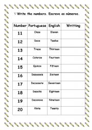 English worksheet: Numbers