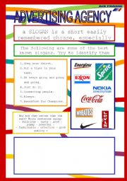 English Worksheet: ADVERTISING AGENCY