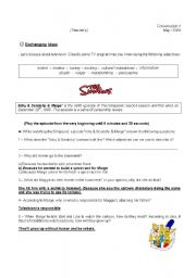 English worksheet: Conversation class based on the Simpsons episode Itchy and Scratchy (teachers)