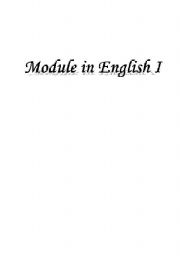 English Worksheet: module