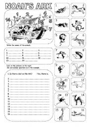 English Worksheet: NOAHS ARK (2)