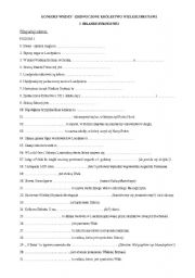 English Worksheet: English Culture Competition in Polish language