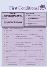 English Worksheet: FIRST CONDITIONAL
