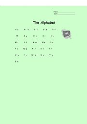 English worksheet: The Alphabet