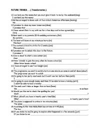 English Worksheet: future tenses