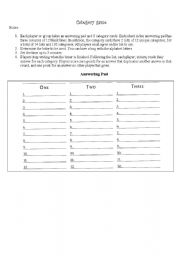 English Worksheet: Category Game