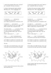 English Worksheet: What a wonderful world