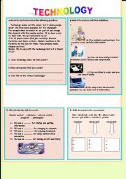 English Worksheet: worksheet about technology - computer