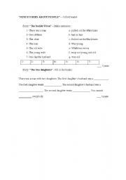 English worksheet: Nine Stories about people