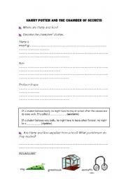 English Worksheet: HARRY POTTER AND THE CHAMBER OF SECRETS