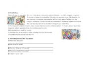 English worksheet: reading