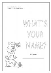 English Worksheet: Whats you name?