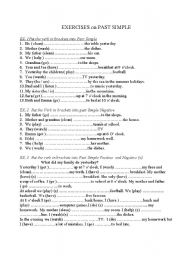 English Worksheet: Past Simple 